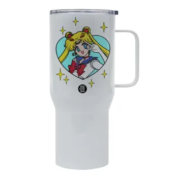 Sailor Moon star, Mega Stainless steel Tumbler with lid, double wall 750L
