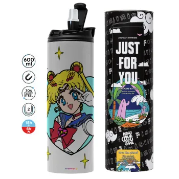 Sailor Moon star, Tumbler stainless steel GREY 600ml