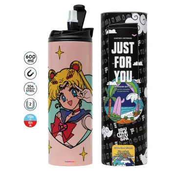Sailor Moon star, Tumbler stainless steel PINK 600ml