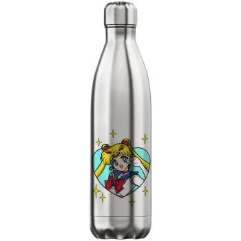 Sailor Moon star, Inox (Stainless steel) hot metal mug, double wall, 750ml