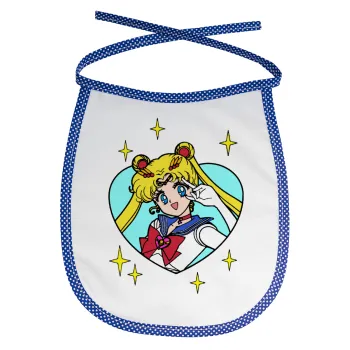 Sailor Moon star, Σαλιάρα μωρού αλέκιαστη με κορδόνι Μπλε