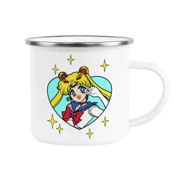 Sailor Moon star, Metallic enamel cup white 360ml