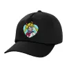 Child's Baseball Cap, 100% Cotton, Black