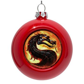 Mortal Kombat, Red Christmas tree ornament bauble 8cm