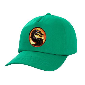 Mortal Kombat, Καπέλο παιδικό Baseball, 100% Βαμβακερό,  Πράσινο