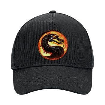 Mortal Kombat, Adult Ultimate Hat BLACK, (100% COTTON DRILL, ADULT, UNISEX, ONE SIZE)