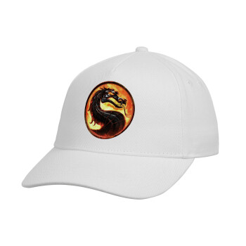 Mortal Kombat, Καπέλο παιδικό Baseball, 100% Βαμβακερό, Λευκό