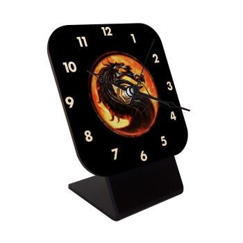 Mortal Kombat, Quartz Table clock in natural wood (10cm)