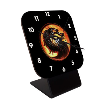 Mortal Kombat, Επιτραπέζιο ρολόι ξύλινο με δείκτες (10cm)