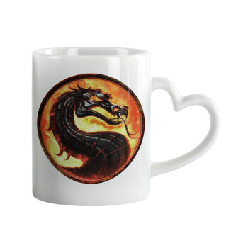 Mortal Kombat, Mug heart handle, ceramic, 330ml