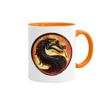 Mortal Kombat, Mug colored orange, ceramic, 330ml