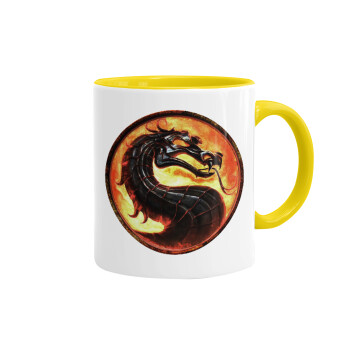 Mortal Kombat, Mug colored yellow, ceramic, 330ml