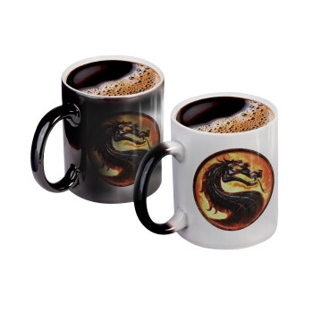 Mortal Kombat, Color changing magic Mug, ceramic, 330ml when adding hot liquid inside, the black colour desappears (1 pcs)