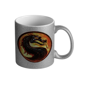 Mortal Kombat, Κούπα Ασημένια Glitter που γυαλίζει, κεραμική, 330ml