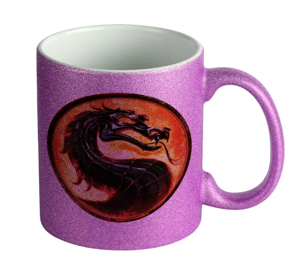 Mortal Kombat — Κούπα Μωβ Glitter που γυαλίζει, κεραμική, 330ml