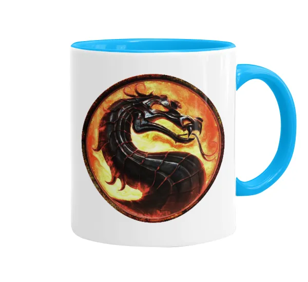 Mortal Kombat — Mug colored light blue, ceramic, 330ml