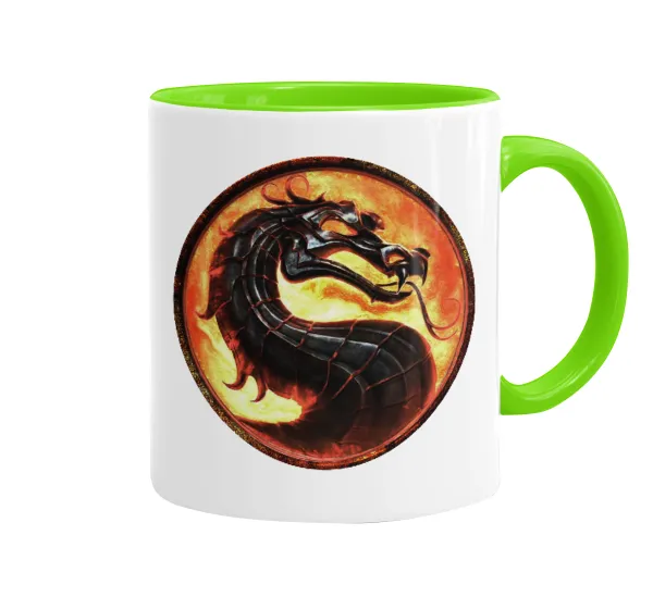 Mortal Kombat — Mug colored light green, ceramic, 330ml