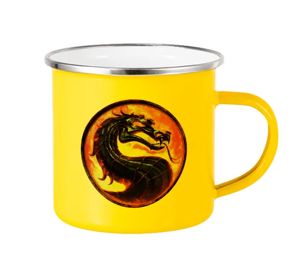 Mortal Kombat — Yellow Enamel Metallic Cup 360ml