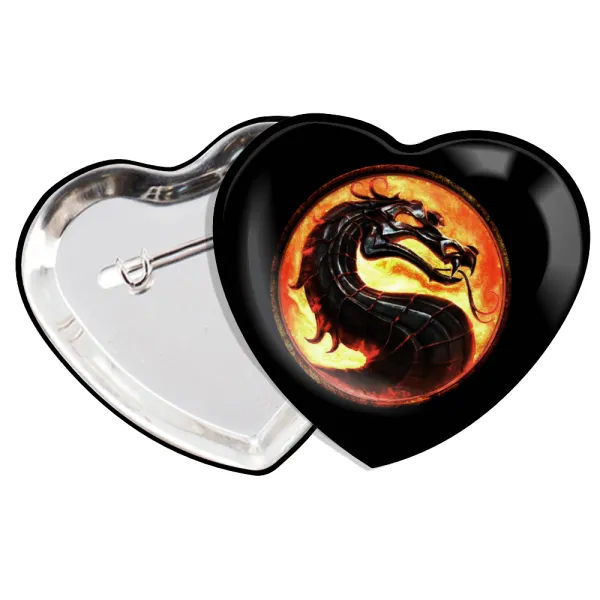 Mortal Kombat — Heart pin badge (57x52mm)
