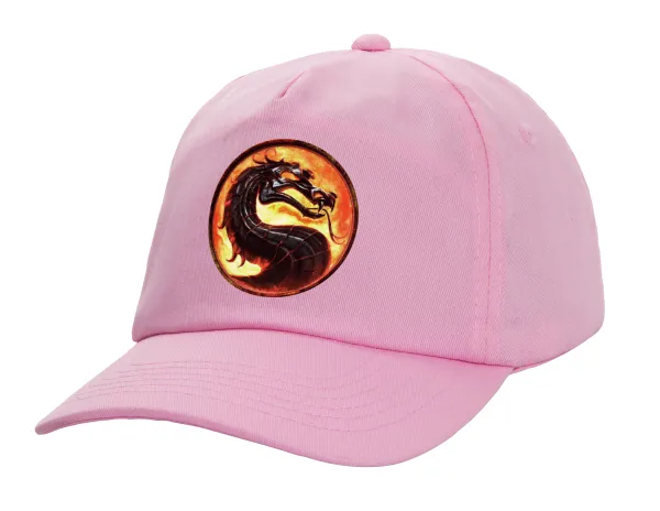 Mortal Kombat — Adult Baseball Cap, 100% Cotton, PINK (COTTON, ADULT, UNISEX, ONE SIZE)
