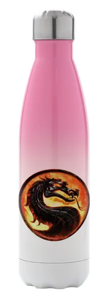 Mortal Kombat — Metal mug thermos Pink/White (Stainless steel), double wall, 500ml