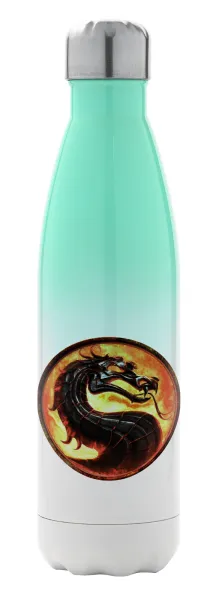 Mortal Kombat — Μεταλλικό παγούρι θερμός Πράσινο/Λευκό (Stainless steel), διπλού τοιχώματος, 500ml