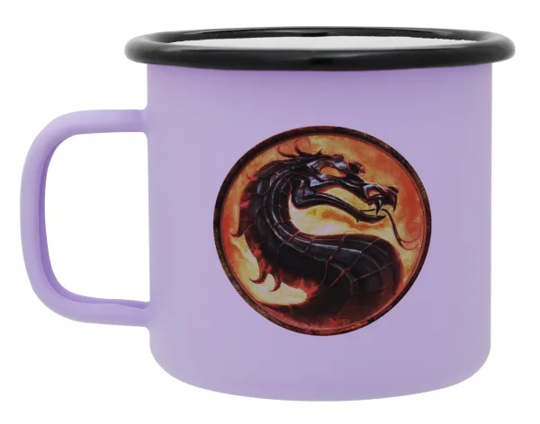 Mortal Kombat — Metal enamel mug, matte light pastel purple, 360ml