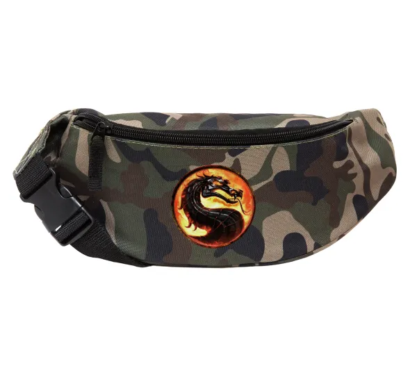 Mortal Kombat — Unisex waist bag (banana) in Jungle camouflage color with 2 pockets