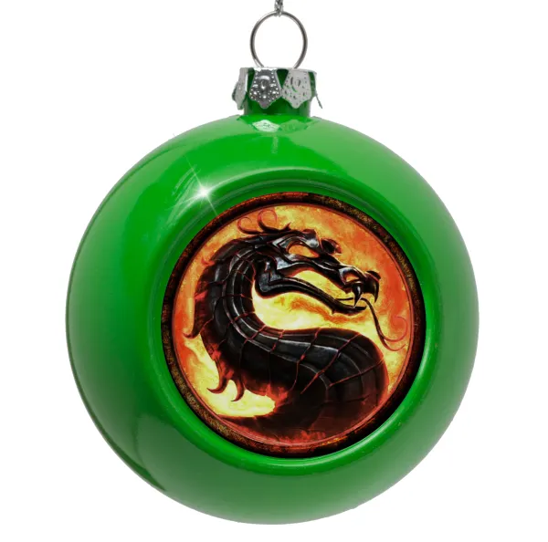 Mortal Kombat — Green Christmas tree ornament bauble 8cm