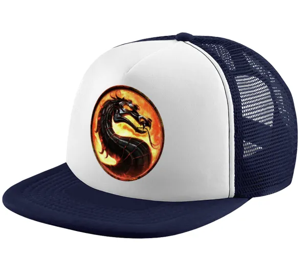 Mortal Kombat — Καπέλο Ενηλίκων Soft Trucker με Δίχτυ Dark Blue/White (POLYESTER, ΕΝΗΛΙΚΩΝ, UNISEX, ONE SIZE)