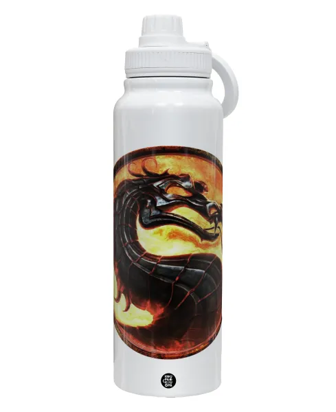 Mortal Kombat — 1L Stainless Steel Thermal Bottle with Phone Holder & Double Wall Insulation