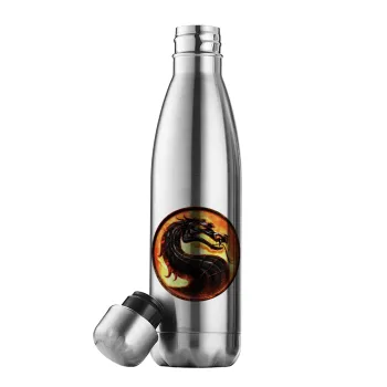 Mortal Kombat, Μεταλλικό παγούρι θερμός Inox (Stainless steel), διπλού τοιχώματος, 500ml
