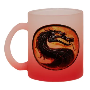 Mortal Kombat, Κούπα γυάλινη δίχρωμη με βάση το κόκκινο ματ, 330ml