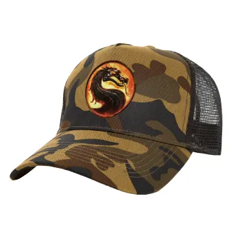 Mortal Kombat, Καπέλο Ενηλίκων Structured Trucker, με Δίχτυ, (παραλλαγή) Army (100% ΒΑΜΒΑΚΕΡΟ, ΕΝΗΛΙΚΩΝ, UNISEX, ONE SIZE)