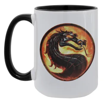 Mortal Kombat, Κούπα Mega 15oz, κεραμική Μαύρη, 450ml