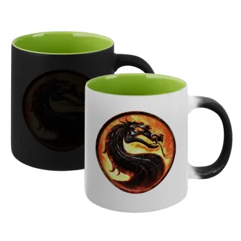 Mortal Kombat, Κούπα Μαγική εσωτερικό πράσινο, κεραμική 330ml που αλλάζει χρώμα με το ζεστό ρόφημα