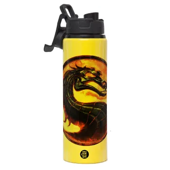 Mortal Kombat, Metallic water bottle with safety lid, 850ml aluminum