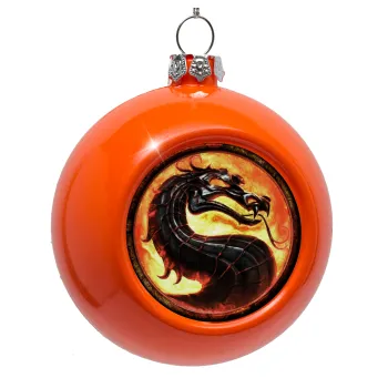 Mortal Kombat, Orange Christmas tree ornament bauble 8cm