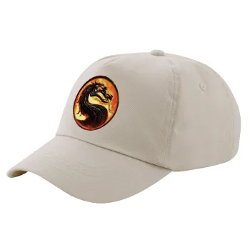 Mortal Kombat, Μπεζ (SAND) Πεντάφυλλο Καπέλο Ενηλίκων Βαμβακερό (UNISEX, ONE SIZE)