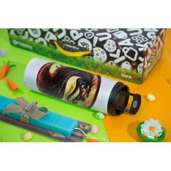 Mortal Kombat, Πασχαλινή Λαμπάδα με Travel Tumbler θερμό με διπλό καπάκι (600ml, BPA free) & κερί αρωματικό πλακέ (30cm) (ΤΙΡΚΟΥΑΖ)