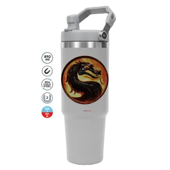 Mortal Kombat, ΓΚΡΙ χρώματος Θερμός Ανοξείδωτο 890ml (30oz) με χερούλι