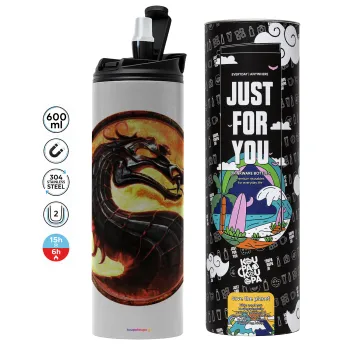 Mortal Kombat, Tumbler stainless steel GREY 600ml