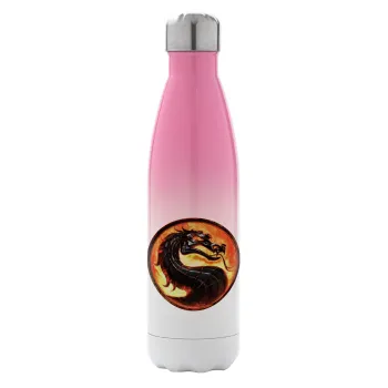 Mortal Kombat, Metal mug thermos Pink/White (Stainless steel), double wall, 500ml
