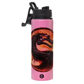 Mortal Kombat, Μεταλλικό παγούρι νερού με καπάκι ασφαλείας, αλουμινίου 850ml