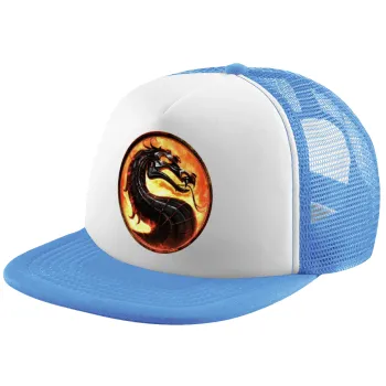 Mortal Kombat, Child's Soft Trucker Hat with Blue/White Mesh (POLYESTER, CHILD, ONE SIZE)