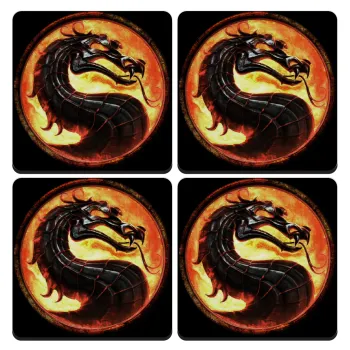 Mortal Kombat, ΣΕΤ 4 Σουβέρ ξύλινα τετράγωνα (9cm)