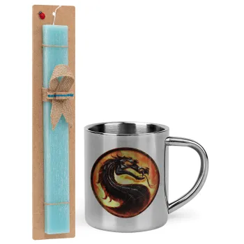 Mortal Kombat, Πασχαλινή Λαμπάδα με μεταλλική κούπα θερμό (300ml) & κερί αρωματικό πλακέ (30cm) (ΤΙΡΚΟΥΑΖ)