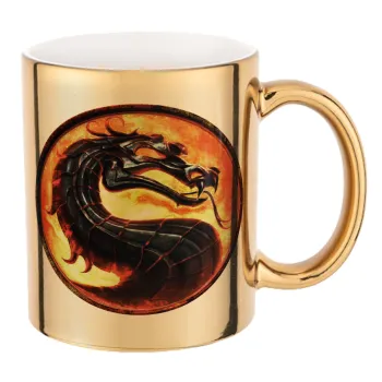 Mortal Kombat, Κούπα κεραμική, χρυσή καθρέπτης, 330ml