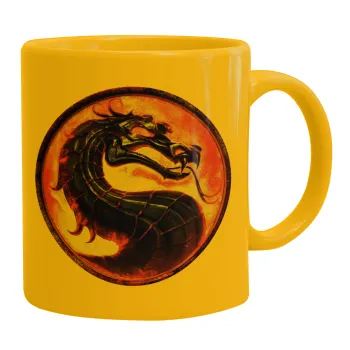 Mortal Kombat, Κούπα, κεραμική κίτρινη, 330ml