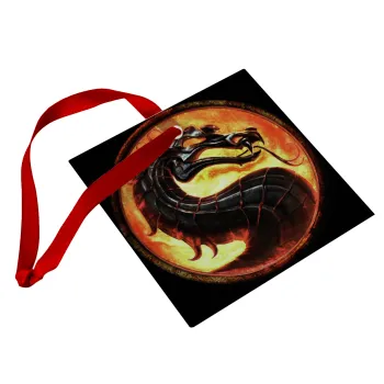 Mortal Kombat, Christmas ornament, glass square ornament 9x9cm